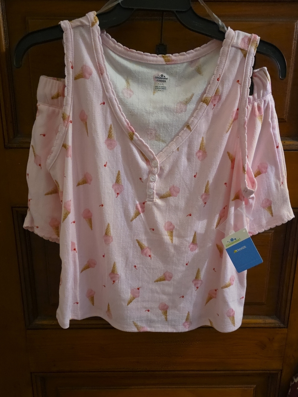 Celebrate Symmet Pink Ice Cream PJs